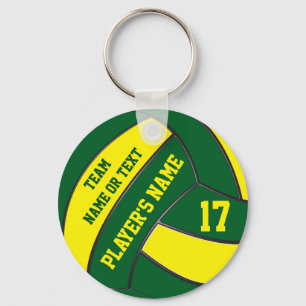 Chaveiro verde e Dourado do voleibol PERSONALIZADO