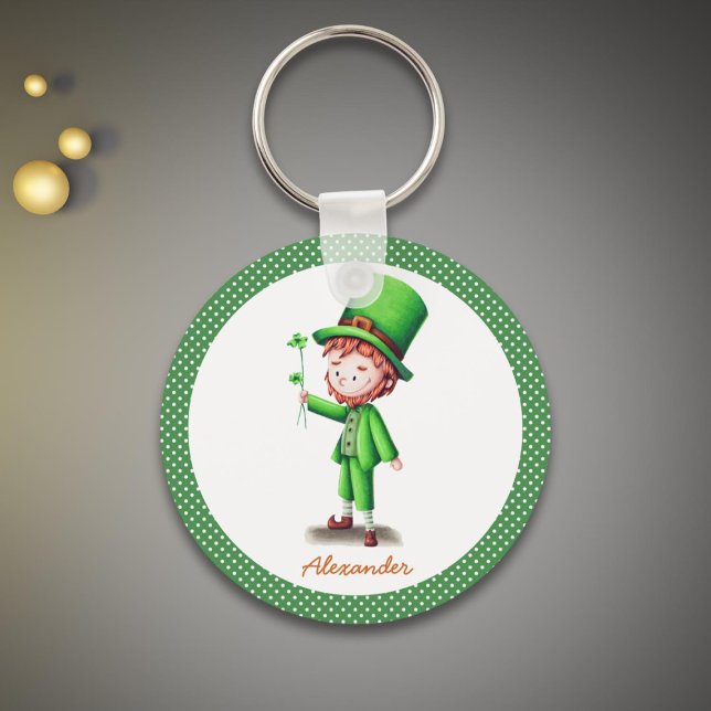 Chaveiro Verde personalizado com Bolinhas Leprechaun (Criador carregado)