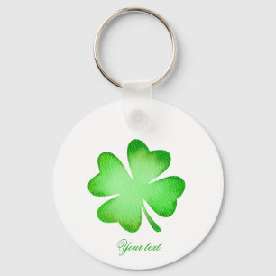 Chaveiro verde trevo da sorte costume irlandês do dia de Sã