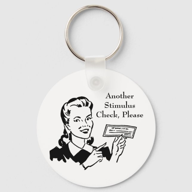 Chaveiro Verificação do Estímulo do Governo Vintage (Frente)