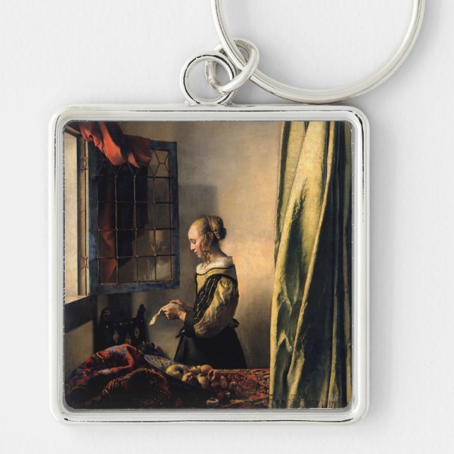 Chaveiro Vermeer - Rapariga lendo uma carta em uma janela a (Frente)