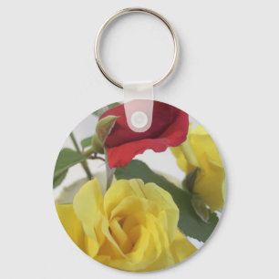 Chaveiro Vermelho Amd Rosas Amarelas