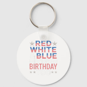 Chaveiro Vermelho Branco & Azul É Meu Aniversário També