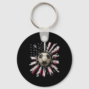 Chaveiro Vermelho-branco-azul Futebol Ll Explosão Grunge Es