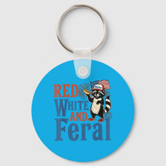 Chaveiro Vermelho Branco E Feral Fofinho Quatro De Julho Am