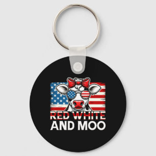 Chaveiro Vermelho Branco E Moo - Engraçado Desempenho No 4