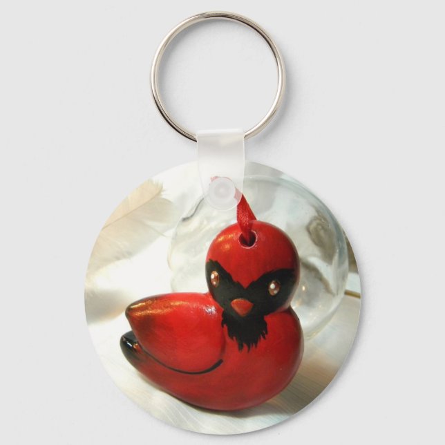 Chaveiro Vermelho cardinal mim (Frente)