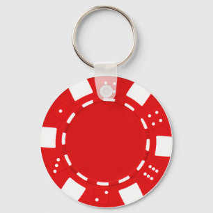 Chaveiro vermelho da microplaqueta de póquer
