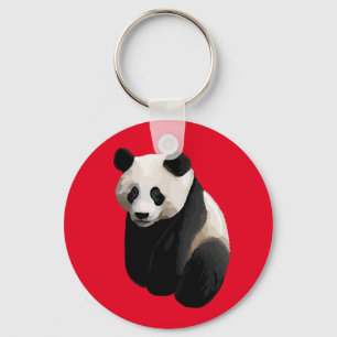 Chaveiro Vermelho de Panda Realista