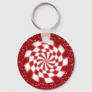 Chaveiro vermelho dos doces de Peppermint do