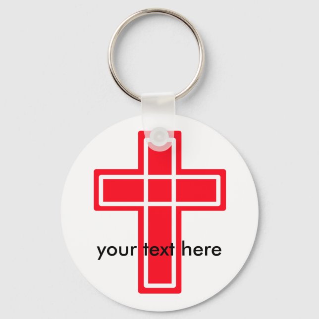 Chaveiro vermelho e branco (Frente)