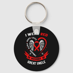 Chaveiro Vermelho Em Memória Do Excelente Tio Doença Cardía