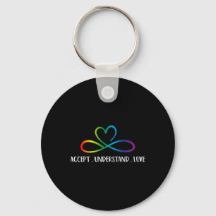 Chaveiro Vermelho Em Vez De Autismo Accept Infinity Compree