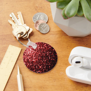 Chaveiro Vermelho Escuro brilho Glitter glamour