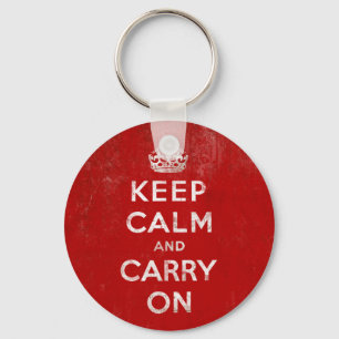 Chaveiro Vermelho escuro do vintage afligido mantem a calma