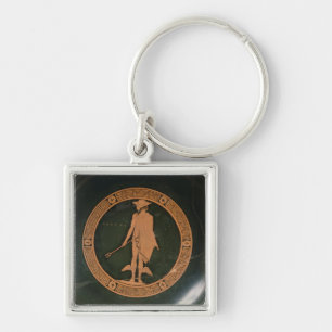 Chaveiro Vermelho-figura grega copo, descrevendo o deus