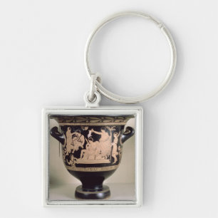 Chaveiro Vermelho-figura krater do sótão que descreve