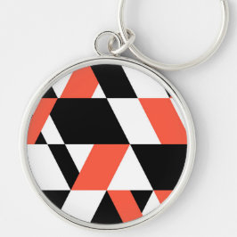 Chaveiro Vermelho-negro, moderno, moderno, design geométric