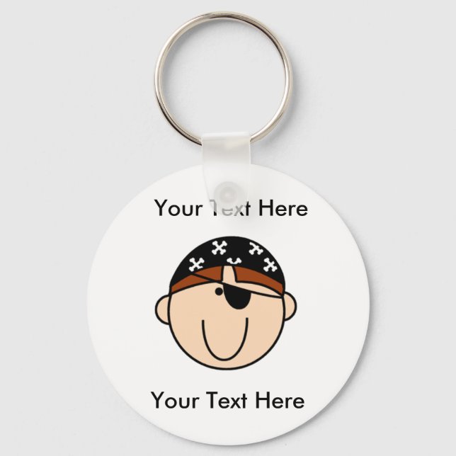 Chaveiro Vermelho Pirata Personalizado (Frente)