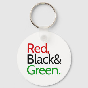 Chaveiro Vermelho, Preto e Verde - Afro-Americano