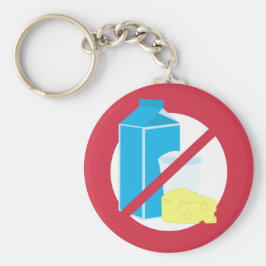 Chaveiro Vermelho sem Leite Sem Lactose ou Alerta de Alergi