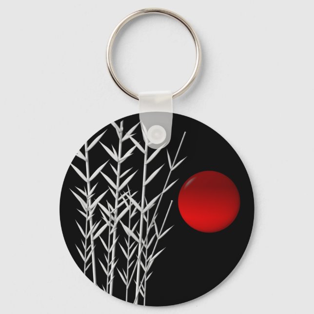 Chaveiro Vermelho-sol preto branco (Frente)