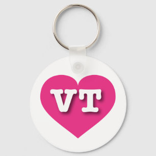 Chaveiro Vermont Hot Pink Heart - Eu amo VT