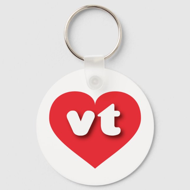 Chaveiro Vermont Red Heart - Eu amo vt (Frente)