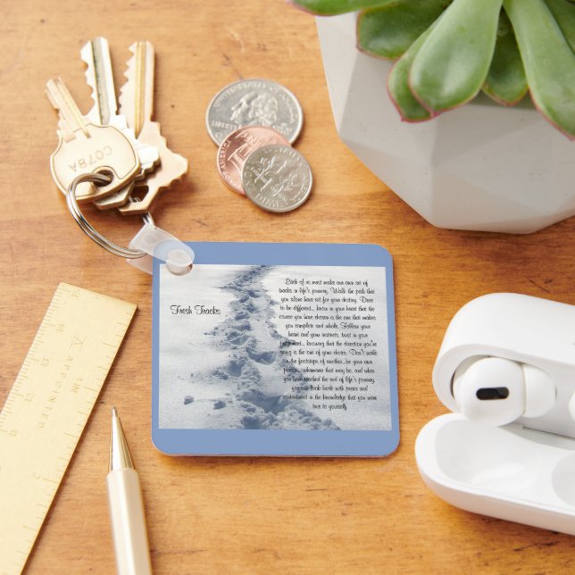 Chaveiro Versos Inspiracionais de Rastreamento Fresco (Mesa)