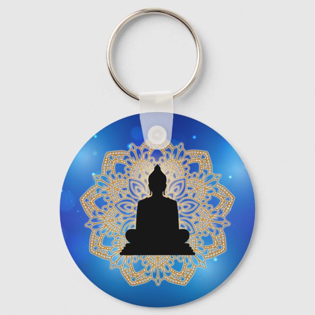 Chaveiro Vesak Day Buddha e Mandala Vaisakha Purnima (Frente)