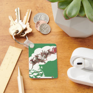 Chaveiro Véspera de natais vintages, Retro Papai Noel em Sl