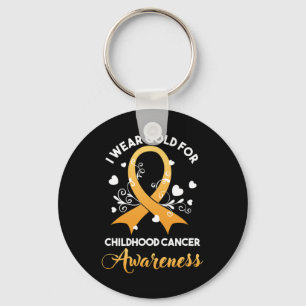 Chaveiro Veste Dourada do Mês de Sensibilização do Cancer I