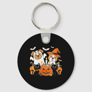 Chaveiro Vestido engraçado de mulher de Halloween Cachorro 