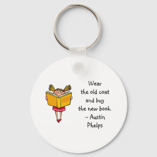 Chaveiro Vestir a citação de Leitura de Nova Rapariga de 