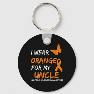 Chaveiro Vestir Laranja Para Minha Fita De Esclerose Múltip