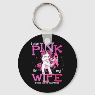 Chaveiro Vestir Rosa Para A Minha Esposa Camisa Cancer De M