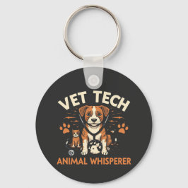 Chaveiro Vet Tech Animal Whperer Cute Puppy Stethoscope