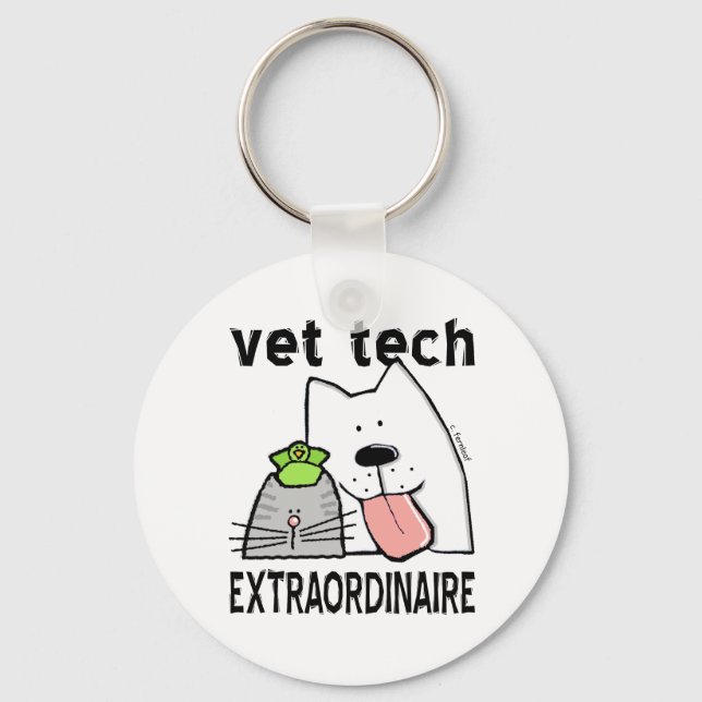 Chaveiro vet+tech vet+tech+gifts vet+tech+gear+t (Frente)