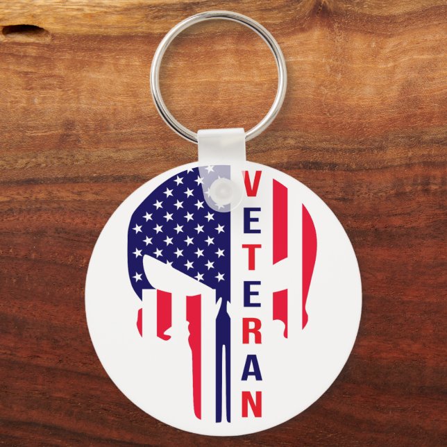 Chaveiro Veterano Americano Punisher (Frente)