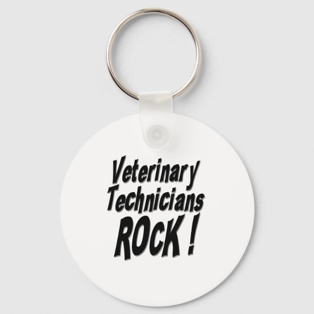 Chaveiro Veterinary Technicians Rock! Keychain (Frente)