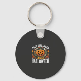 Chaveiro Vetor de Abóbora de Engenheiro de Halloween