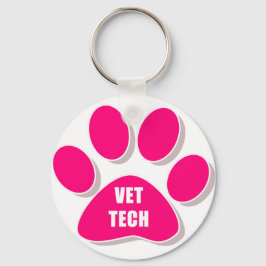 Chaveiro vettech paw keychain pink