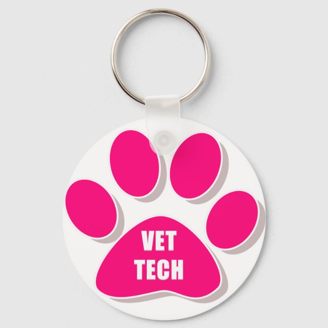 Chaveiro vettech paw keychain pink (Frente)