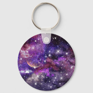 Chaveiro Via Látea Violeta Com Planeta