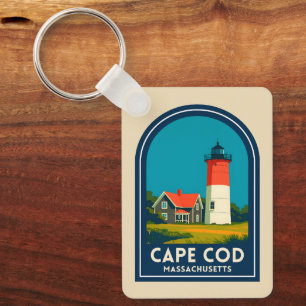 Chaveiro Viagem Antiga Cabo Cod Farol Nauset Retro