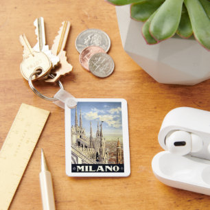 Chaveiro Viagem Antiga Milano Itália Catedral Gótica Duomo