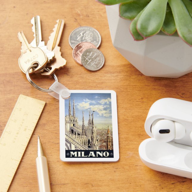 Chaveiro Viagem Antiga Milano Itália Catedral Gótica Duomo (Mesa)