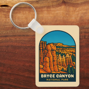Chaveiro Viagem Antiga Parque Nacional Bryce Canyon Retro