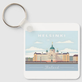 Chaveiro Viagem da Catedral de Helsínquia-Finlândia
