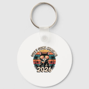 Chaveiro Viagem de Férias de Gato Engraçado Garotas Foram E